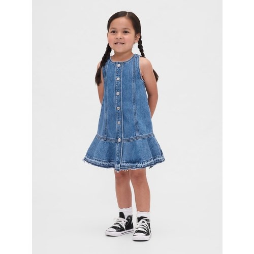 Baby & Toddler Denim Peplum Hem Dress