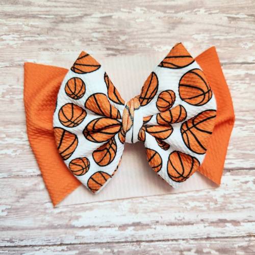 Basketball headwrap, baby headwrap, sports bow, hair accessories, gift for baby girl