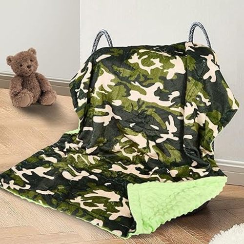 Camo Baby Blanket for Boys Girls Soft Fleece Minky Blanket with Dotted Backing Double Layer Newborn Toddler Blankie for Nursery Stroller Crib Gift to Son Nephew Grandson 26.5 * 40 Inches