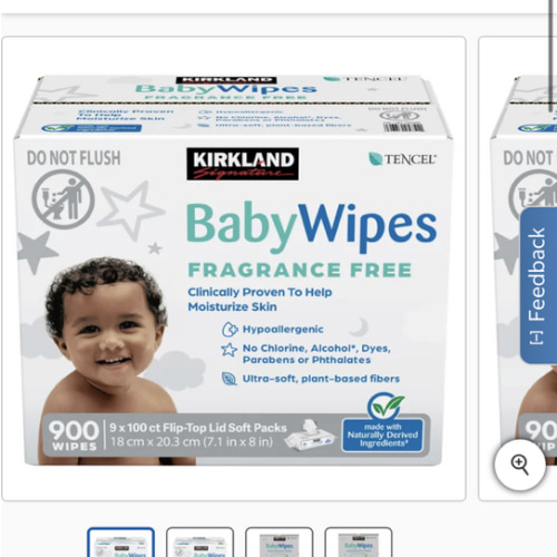 Kirkland Signature Baby Wipes Fragrance Free