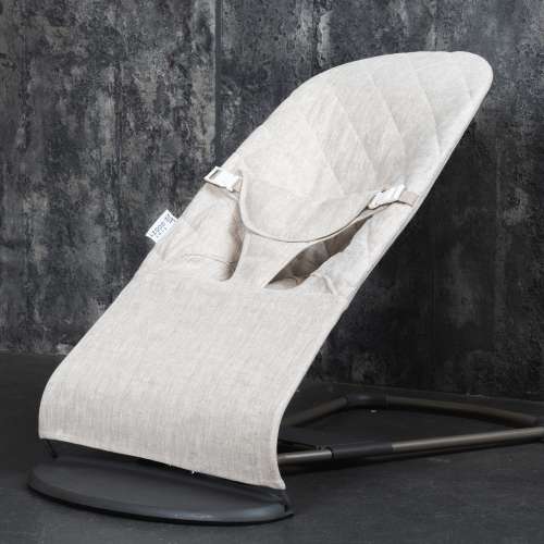 Natural Baby Seat Bouncer Cover | Linen Replacement with Laces | Linen Cover for Infant Bouncer | Linen Cover Suitable for Baby Bouncer