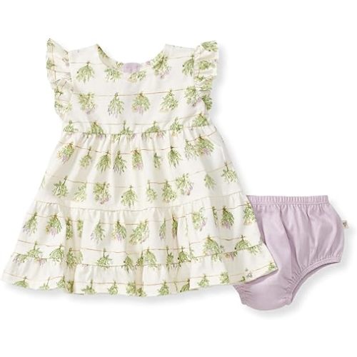 Burt's Bees Baby Baby Girls' Dress, Infant & Toddler, Short & Long-Sleeve, 100% Organic Cotton