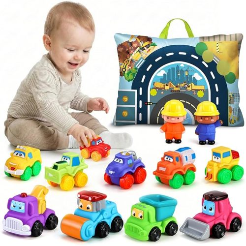 Soft Car Toys for 1 Year Old Boy Gifts with Playmat/Storage Bag