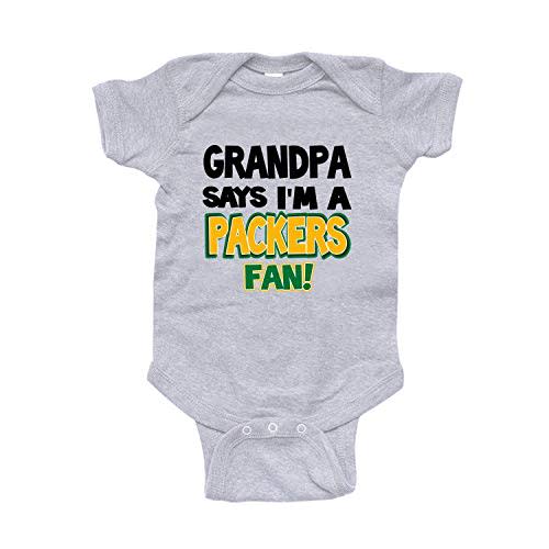 NanyCrafts My Grandpa Says I'm a Packers Fan Baby Bodysuit, Grandpa Packers Fan