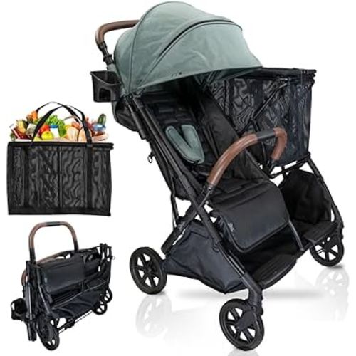 Strolee Baby+ Multi Use Baby Stroller & Personal Shopping Bag (Sage Green)