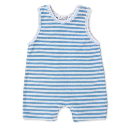 Cabana Terry Stripes Light Blue Sleeveless Playsuit
