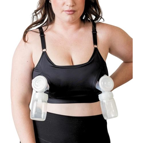 DAVIN & ADLEY Amelia Bralette. Hands Free Pumping Bra | Nursing and Pumping Sports Bra with no Clips, Adjustable. XS-3X