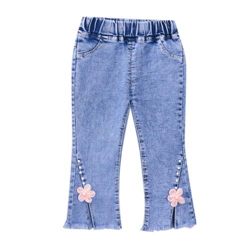 Kwasome Baby Girls Pants Little Clothes Baby Denim Jeans Toddler Kid Pants Jeans Elastic Waist Denim Pants 12-18 Months Pink