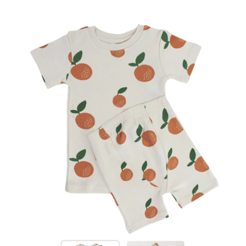 "My Jammies" Organic Kids' Pajamas - Short 🍊 Big Citrus 🍊