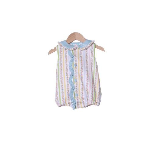 TSF x Shelby Back Pretty Floral Stripe Button Bubble