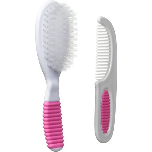 Nuby Comb and Brush Set Pink