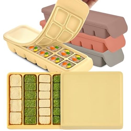 All-in-One Baby Food Storage Bundle - Silicone Container + 4 Freezer Trays