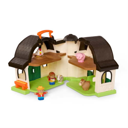 Battat My First Barn Birch White Foldable Farm Playset for 18 Months +