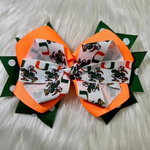 Over the Top Hair Bow Hurricanes **NEW**