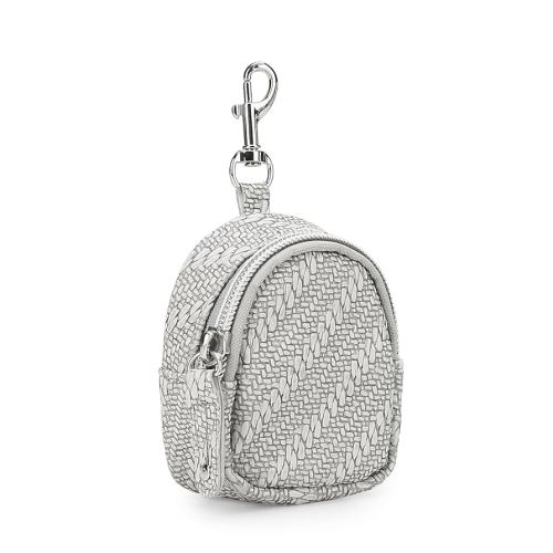 MOMIGO Pacifier Case Bag - Pacifier Holder with Clip for Diaper Bag Stroller Purse Charm, Holds 2 Pacifiers Outdoor Travel (Grey)