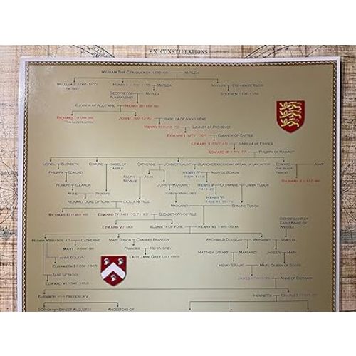 Parthenon Graphics Timelines Family Tree of The British Monarchy Pedigree Poster