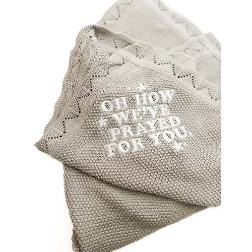 Oh How We've Prayed For You Knit Blanket – AmorClothingCo.