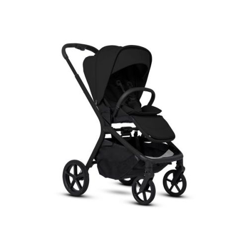Black fashion on carbon black frame. The adventure ready and storage smart mid-size stroller system that that adapts to whatever your day unfolds.