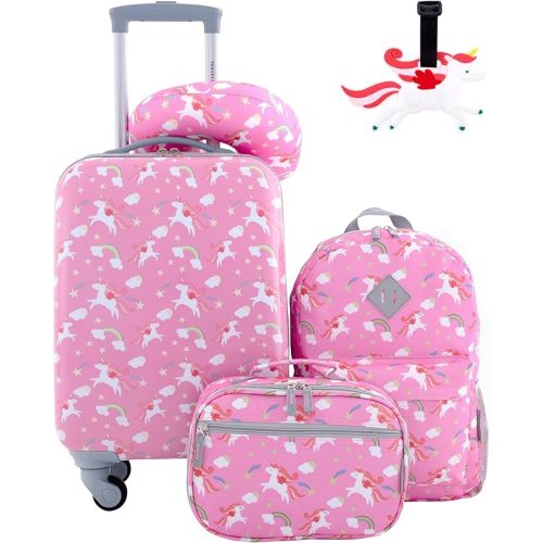 Travelers Club 5 Piece Kids' Luggage Set, Unicorn