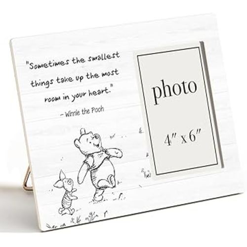Classic Pooh Bear Nursery Picture Frame, Baby Gifts for Nursery, Baby Shower Gifts for New Parents Photo Frame for 4 x 6 Inch Photo