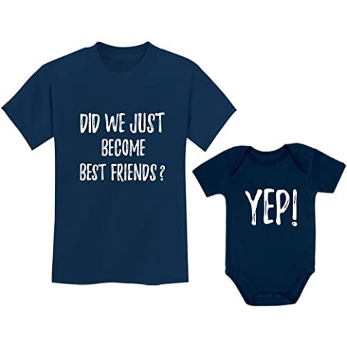 Tstars Did We Just Become Best Friends? Big Brother Little Bro Matching Shirt & Baby Bodysuit Set