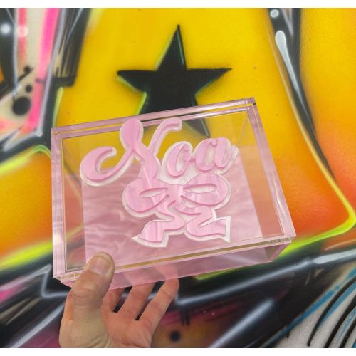 Acrylic Box with Name (size large)