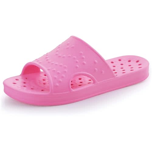 shevalues Shower Shoes for Women Men with Arch Support Quick Drying Pool Slides Lightweight Beach Sandals with Drain Holes