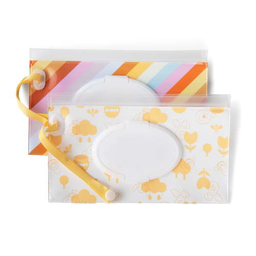 Disney Baby by J.L. Childress Reusable Wet Wipes Case Pouch, 2 Pack - Winnie the Pooh