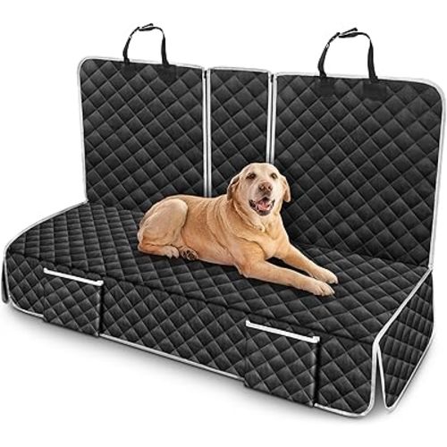 Dog Car Seat Cover Compatible with Hyundai Tucson Santa Fe Kona Back Seat Accessories, Waterproof Pet Bench Backseat Covers with Non-Slip Backing - 2025 New