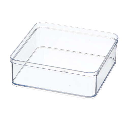 Mainstays Medium Wide Clear Plastic Drawer Storage Organizer Tray, Kitchen, Cabinet, Desk and Bathroom Drawer Organizer for Utensils, Cutlery, Silverware and Small Items, 6" x 6" x 2"