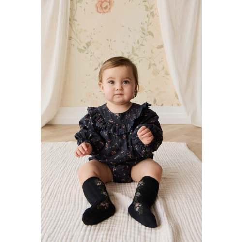 Organic Cotton Malia Playsuit - Bianca Noir