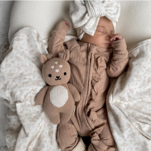 Frill Zip Romper | Teddy Rib Pointelle – Little and Fern