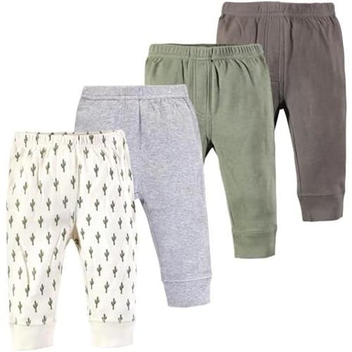 Touched by Nature Basics Unisex Baby Organic Cotton Pants 4-Pack