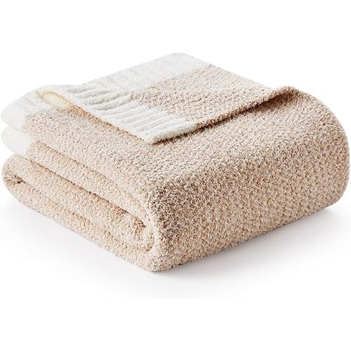 Snuggle Sac Twin XL Bed Blanket 66x90 inches, Super Soft Warm Beige Blankets for Bed, Living Room, Luxurious Microfiber Blanket Dupes, Heather Beige, 66x90 inches