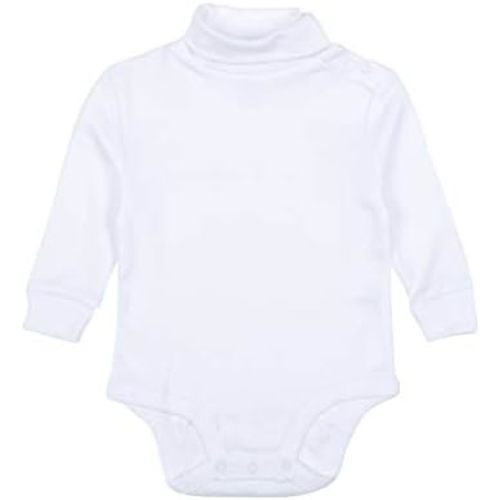 Leveret Long Sleeve Baby Boys Girls Bodysuit Turtleneck 100% Cotton (Size 6 Months-2 Toddler)