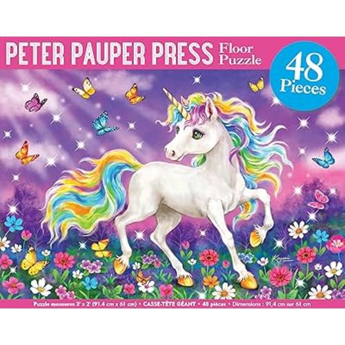 Unicorn World Kids' Floor Puzzle (48 Pieces) (36 inches wide x 24 inches high)