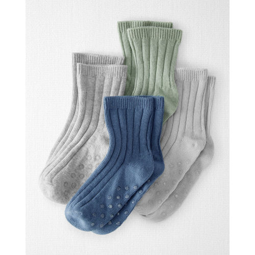 Toddler 4-Pack No-Slip Socks Made with Organic Cotton - Little Planet | Carter's