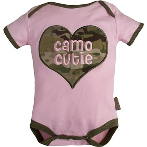 TC Tiny Trooper Baby “Camo Cutie” Bodysuit Pink and Multicam Camo (3-6 Months)