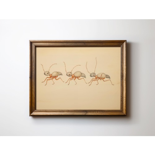 Ant Nursery Print: Vintage Watercolor Insect Art (Digital Download)