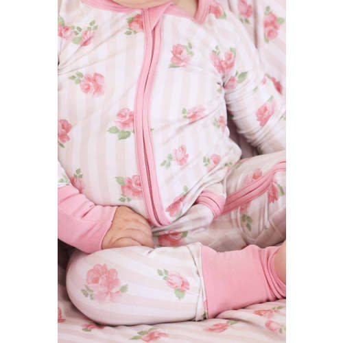 Caden Lane - Rosy & Cozy Convertible Zip Romper 6-12 M