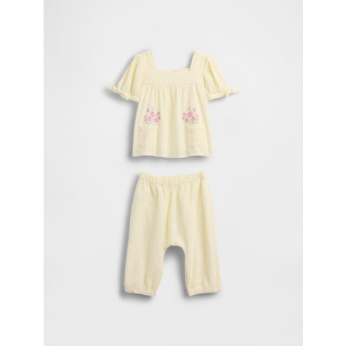 Baby Seersucker Outfit Set