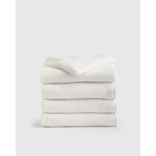 Organic Turkish Cotton Kids Hooded Towel Set 4-Pack in Light Blue