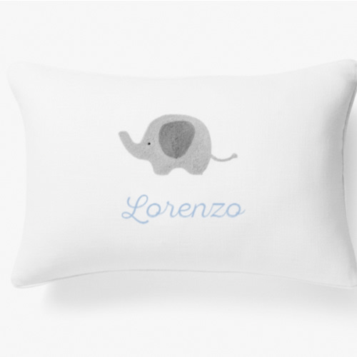 Elephant Icon Personalization Pillow Cover