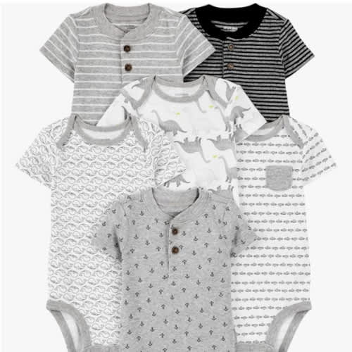 Simple Joys by Carter's Baby-Boys 6-Pack Short-Sleeve Bodysuit