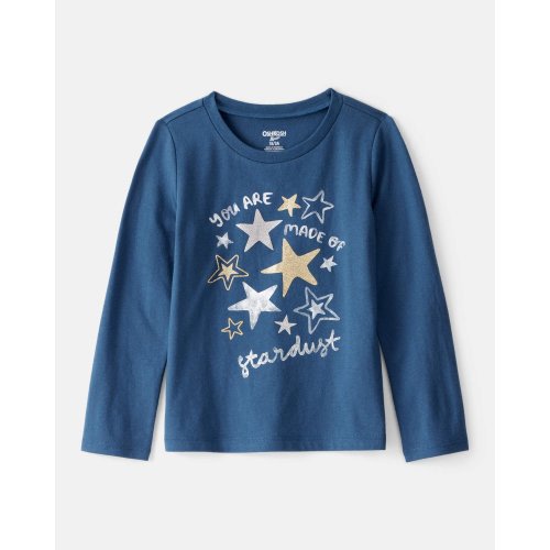 Toddler Girl Stardust Long-Sleeve Graphic Tee - Blue - OshKosh B'gosh | Carter's