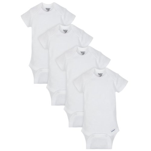 Gerber Organicss Baby Boys and Girls' Onesies, 4 Pack