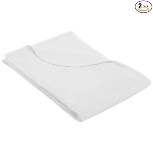 American Baby Company 100% Cotton Thermal Waffle Swaddle Blanket, Soft, Breathable & Stretchy, White, 2 Pack, 30" x 40" for Boys and Girls, Perfect for Swaddling, Travel and Gifting