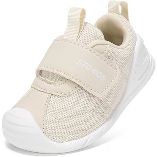 Baby Shoes Wide Toe Box Infant Boy Girl First Walker Shoe Toddler Crib Barefoot Sneakers Non-Slip Sole Soft Breathable Mesh Lightweight Walking Indoor Newborn Chubby Babies 6 9 12 18 24 Months