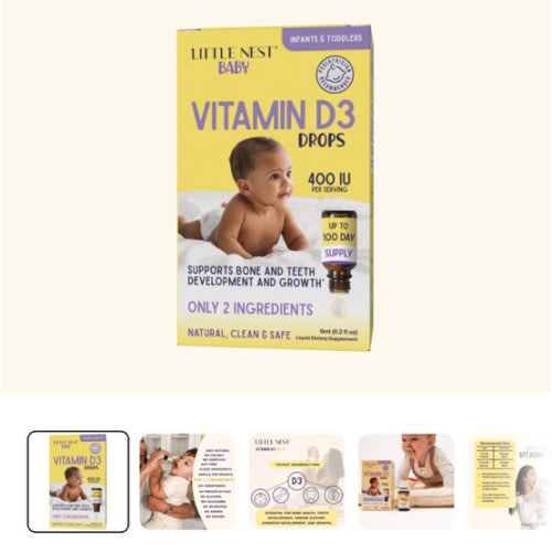 Infant & Toddler Vitamin D3 400IU Drop – hellolittlenest
