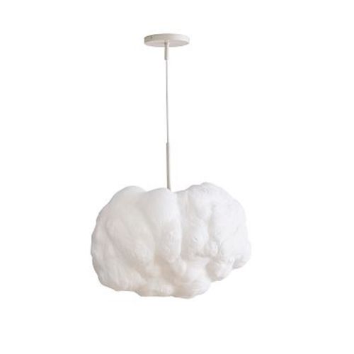 Fluffy Cloud Pendant, White